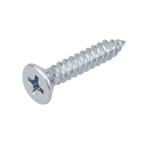 Parafuso Auto Atarrxante 2,9mm Cabeça Chata Phillips - Zincado Branco