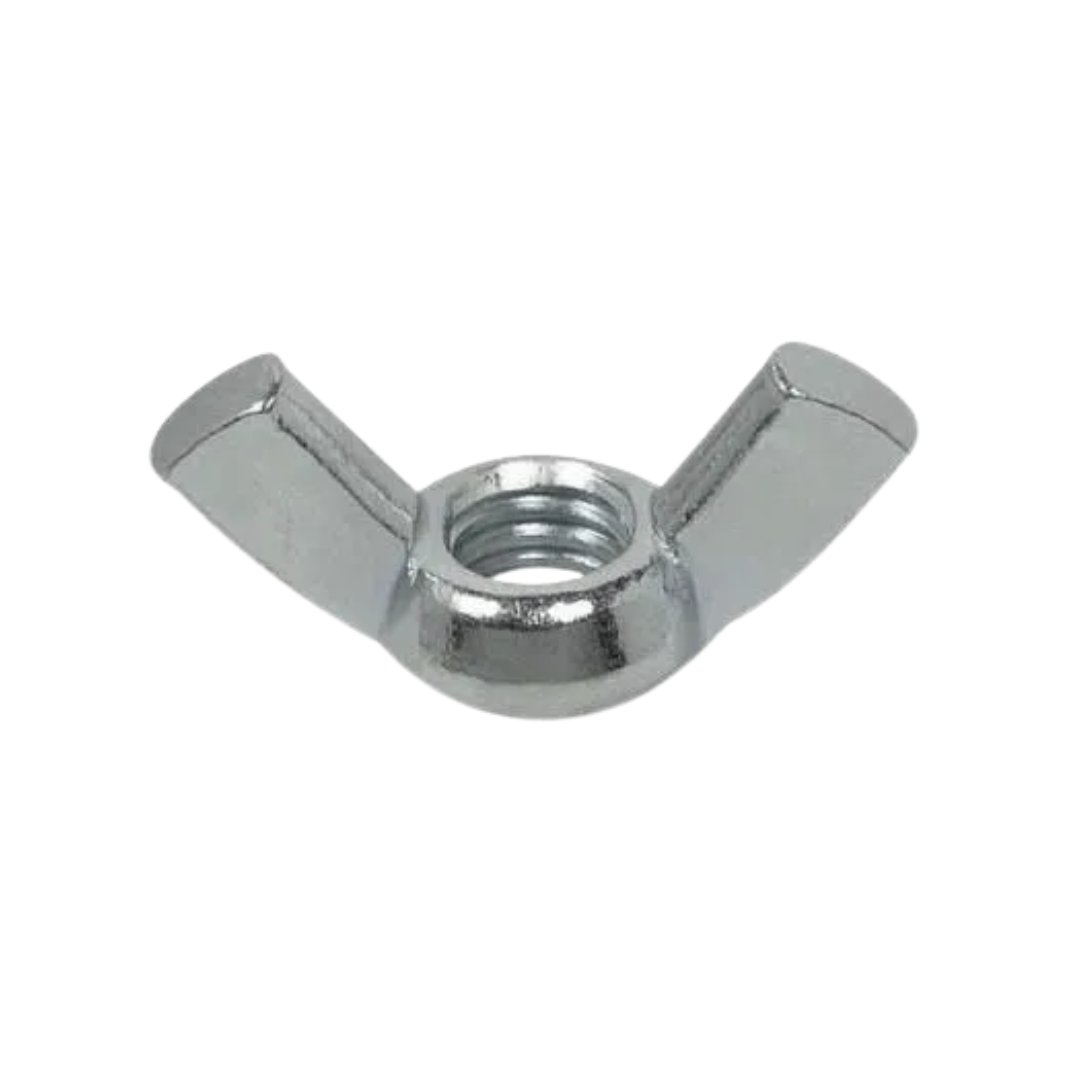 Porca Borboleta Forjada UNC - Zincado Branco