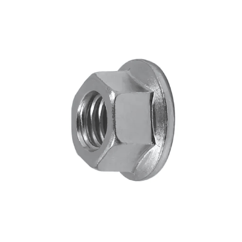 Porca Métrica Sextavada Flangeada Zincado Branco